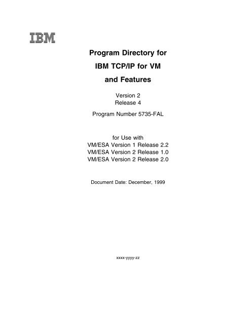 TCP/IP Version 2 Release 4 Program Directory - IBM