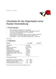 Leitfaden/Checkliste zur Organisation einer Karate Veranstaltung