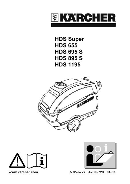 HDS Super HDS 655 HDS 695 S HDS 895 S HDS 1195 - Kärcher