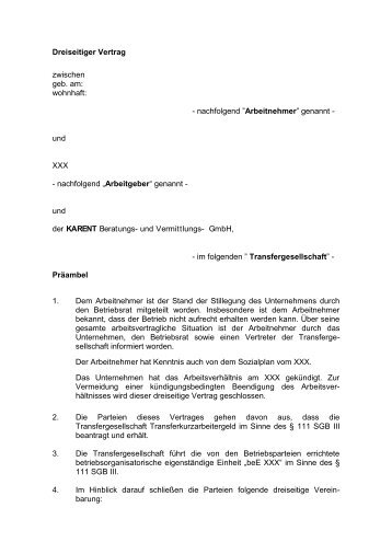 Muster eines Dreiseitigen Vertrages. pdf - Karent