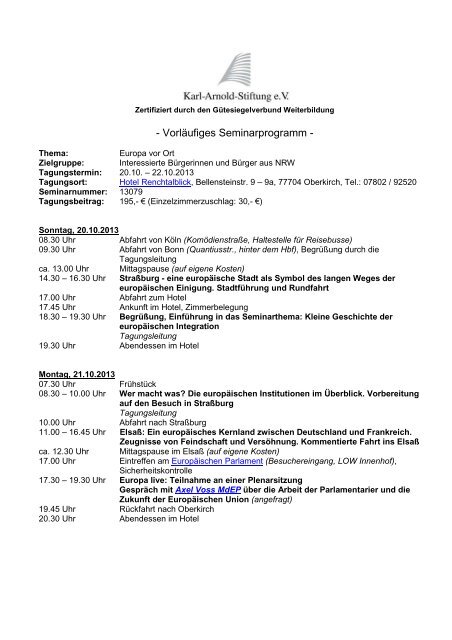 Programm der Veranstaltung 13079 zum Download - Karl-Arnold ...