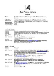 Programm - Karl-Arnold-Stiftung e.V.