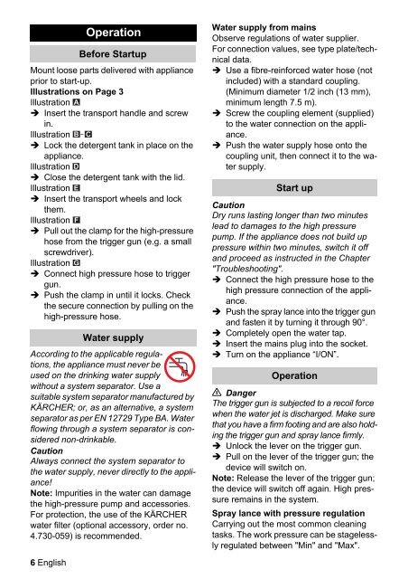 Operating Instructions K 2.94 M - Kärcher