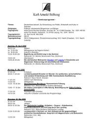 Seminarprogramm - Karl-Arnold-Stiftung e.V.
