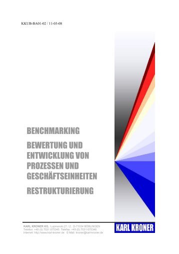 benchmarking bewertung und entwicklung von ... - karl kroner kg