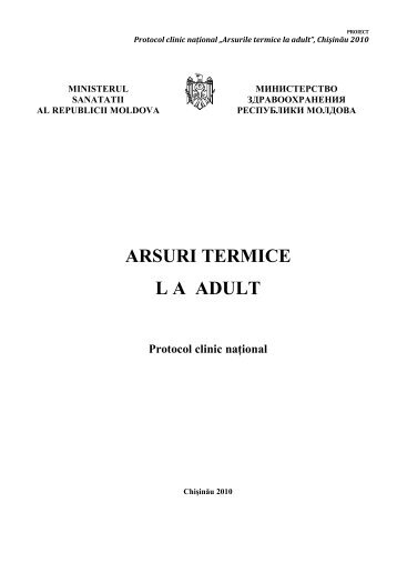 „Arsuri termice la adult” ﻿ (aprobat