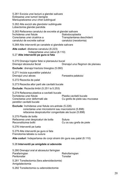 Clasificatia internationala a interventiilor chirurgicale - DRG