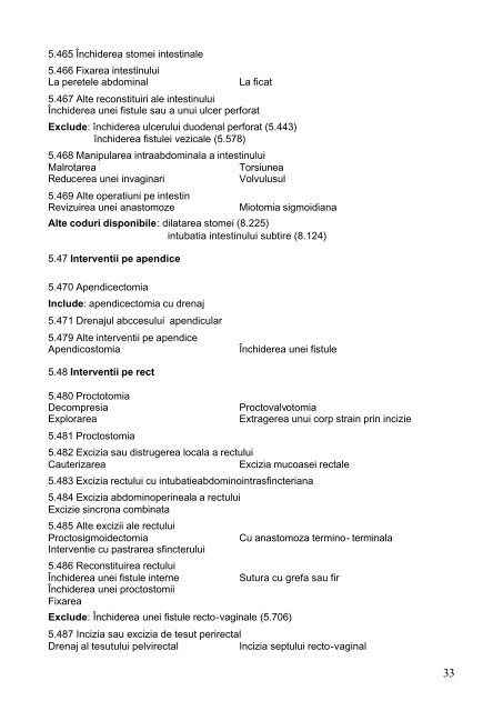 Clasificatia internationala a interventiilor chirurgicale - DRG