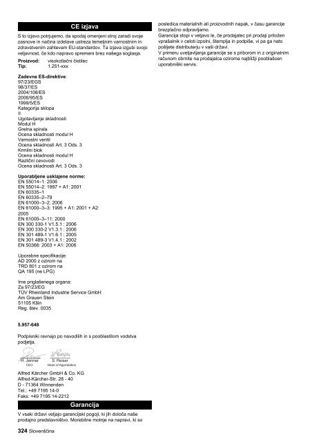 HDS 9/16-4 ST Gas HDS 9/16-4 ST Gas LPG HDS 12/14-4 ... - Kärcher