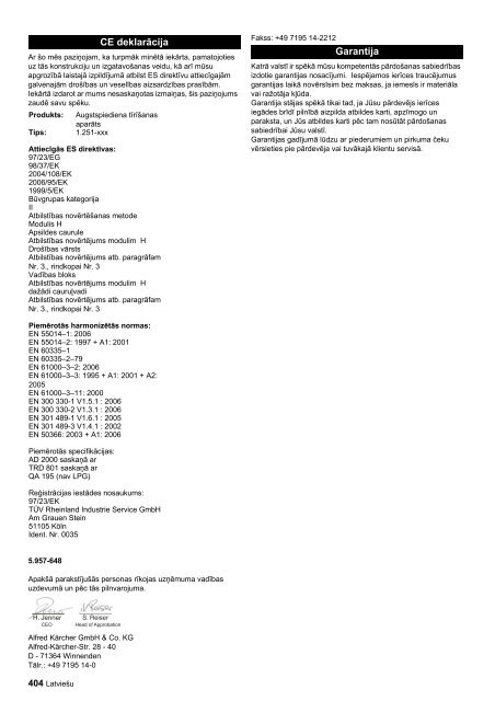 HDS 9/16-4 ST Gas HDS 9/16-4 ST Gas LPG HDS 12/14-4 ... - Kärcher