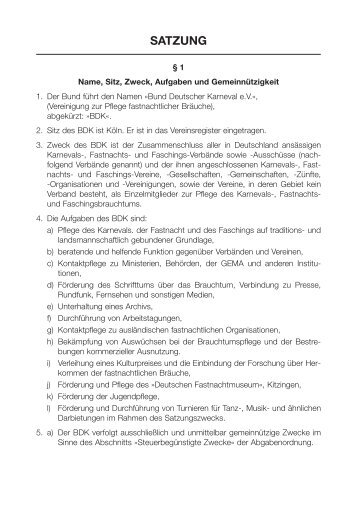 Satzung 2009.pdf - Bund Deutscher Karneval e.V.