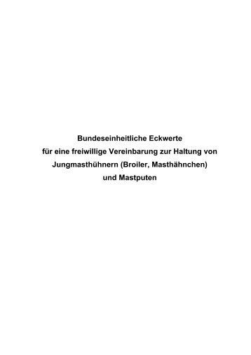 Bundeseinheitliche Eckwerte für eine freiwillige Vereinbarung zur ...