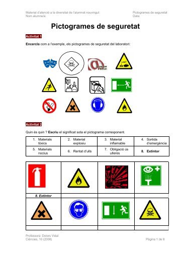 Pictogrames de seguretat - Crecim