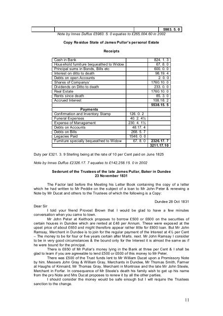 Pullar Mortification 1811-1859 Minute Book - Nine Trades of Dundee