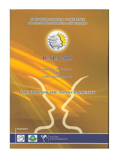 Table of Contents - ICAPA 2005 Web Site - Fatih Üniversitesi