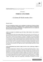 TERESA COLOMER «La lectura de ficción enseña a leer