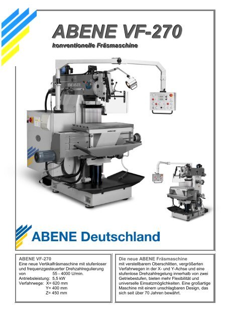 ABENE VF-270 konventionelle Fräsmaschine