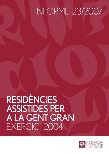 Informe 23/2007 - Generalitat de Catalunya