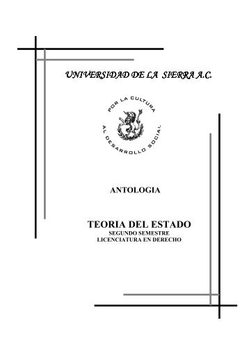 Teoría del Estado - Administración - Universidad de la Sierra AC