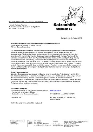 lesen Sie hier weiter - Katzenhilfe Stuttgart eV