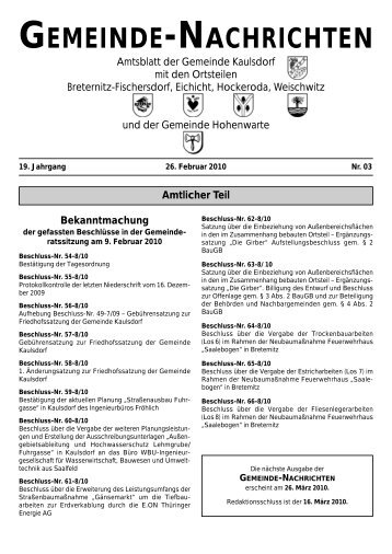 GNK-03/10 aktuell (Page 1) - Gemeinde Kaulsdorf(Saale)