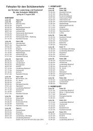 Fahrplan für den Schülerverkehr - Gemeinde Kaulsdorf(Saale)