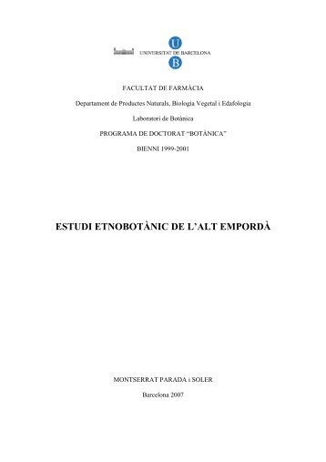 estudi etnobotànic de l'alt empordà - Biblioteca digital del Real ...