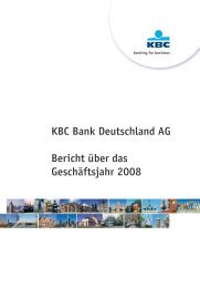 Lagebericht - KBC Bank Deutschland AG