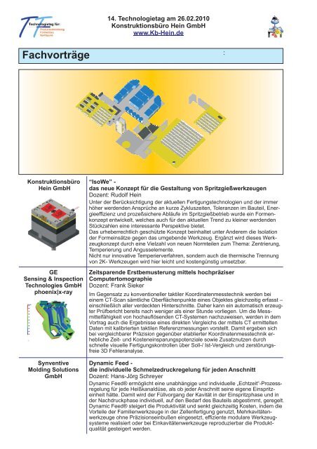 Fachvorträge - Konstruktionsbüro Hein GmbH