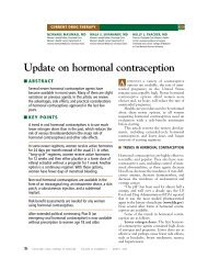 Update on hormonal contraception - Cleveland Clinic Journal of ...