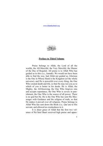 Preface to Third Volume