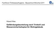 Gefährdungsbeurteilung nach TrinkwV und Wassersicherheitsplan ...