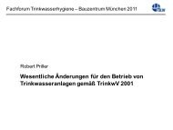 Wesentliche Änderungen für den Betrieb von Trinkwasseranlagen ...