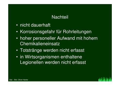 Gefährdung durch Legionellen im Warmwasser?