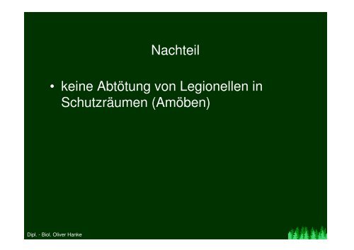 Gefährdung durch Legionellen im Warmwasser?