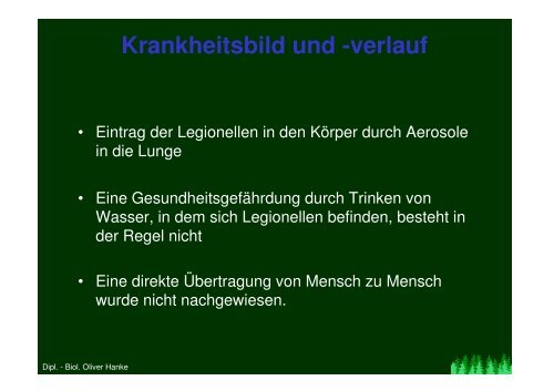 Gefährdung durch Legionellen im Warmwasser?