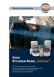 Kebu Bitumen-Band „Spezial“ Verarbeitung