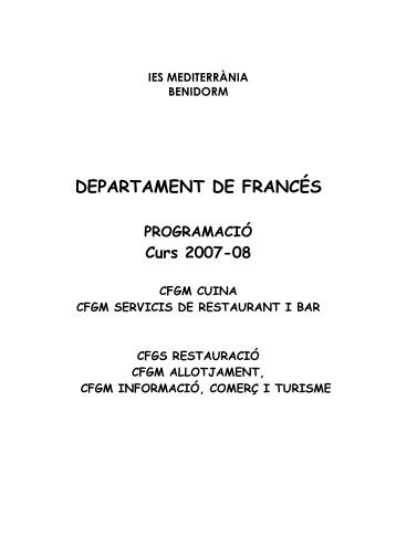 DEPARTAMENT DE FRANCÉS - IES Mediterrània