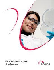 Geschäftsbericht 2008 Kurzfassung - Actelion