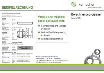 Berechnungsprogramm - Kempchen Dichtungstechnik GmbH
