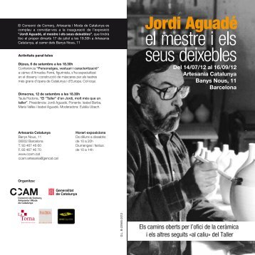 Exposició:Jordi Aguadé. El mestre i els seus - CCAM