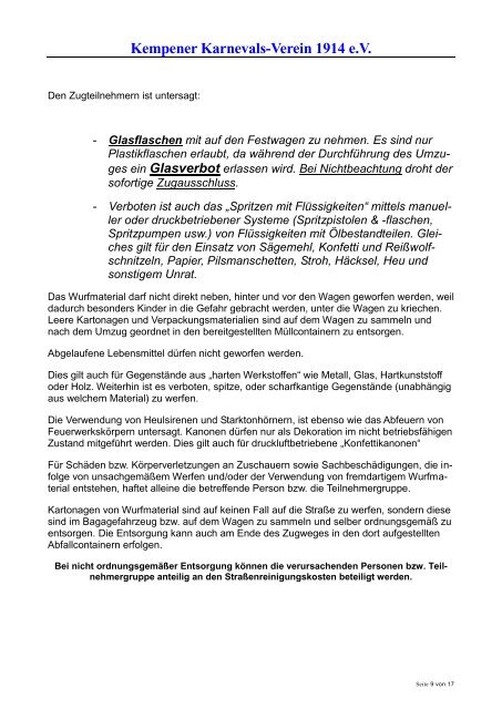Vorschriften-Hinweise -Rosenmontag 2013.pdf - Kempener ...
