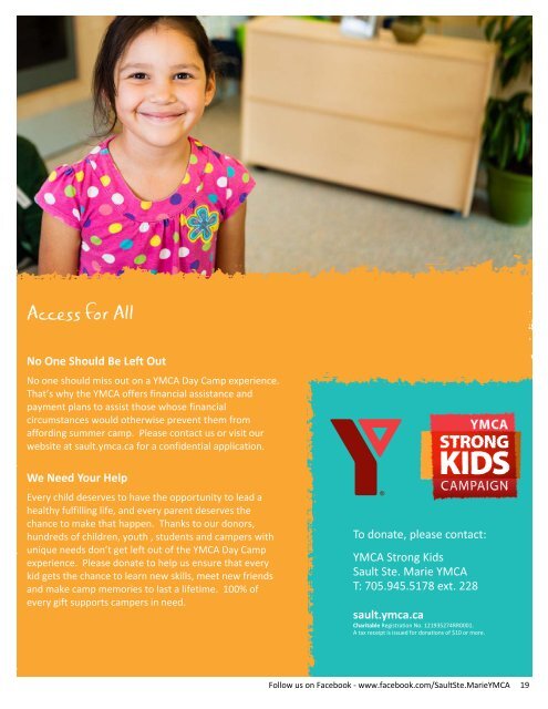 Sault Ste. Marie YMCA Summer Day Camps 2013