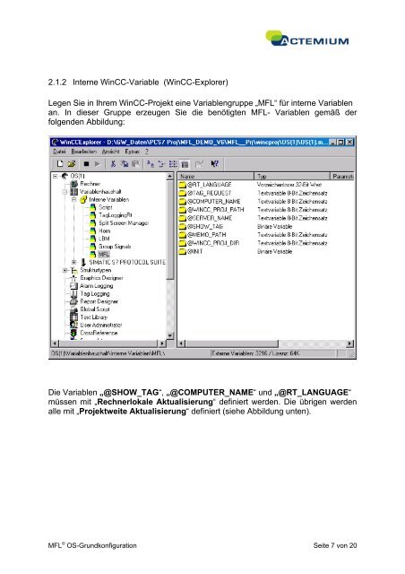 OS-Grundkonfiguration - Actemium