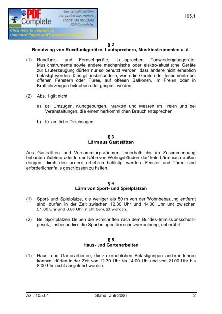 Stadt Kenzingen Landkreis Emmendingen Polizeiverordnung gegen ...