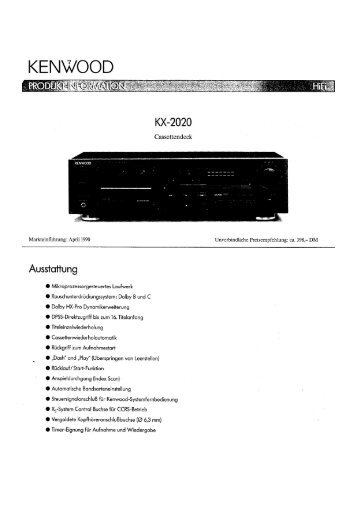 KX-2020 - Kenwood