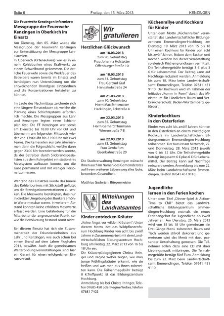 Ausgabe 11 2013 - Kenzingen