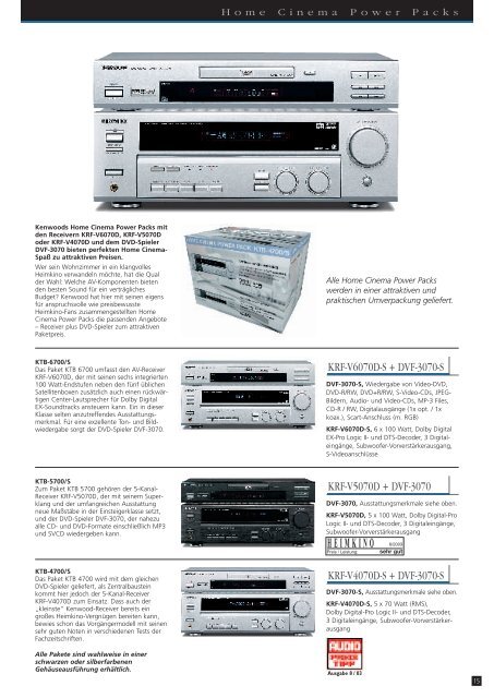 Home Entertainment 2003 â 2004 - Kenwood