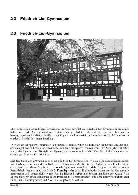 1.4 Die Stundentafel des Gymnasiums - Johannes-Kepler-Gymnasium