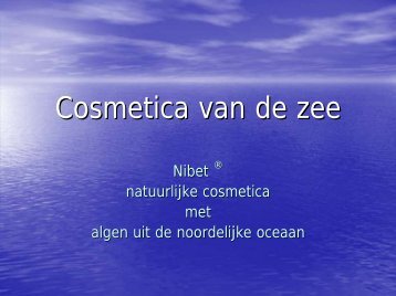 Cosmetica van de zee - Nibet BV